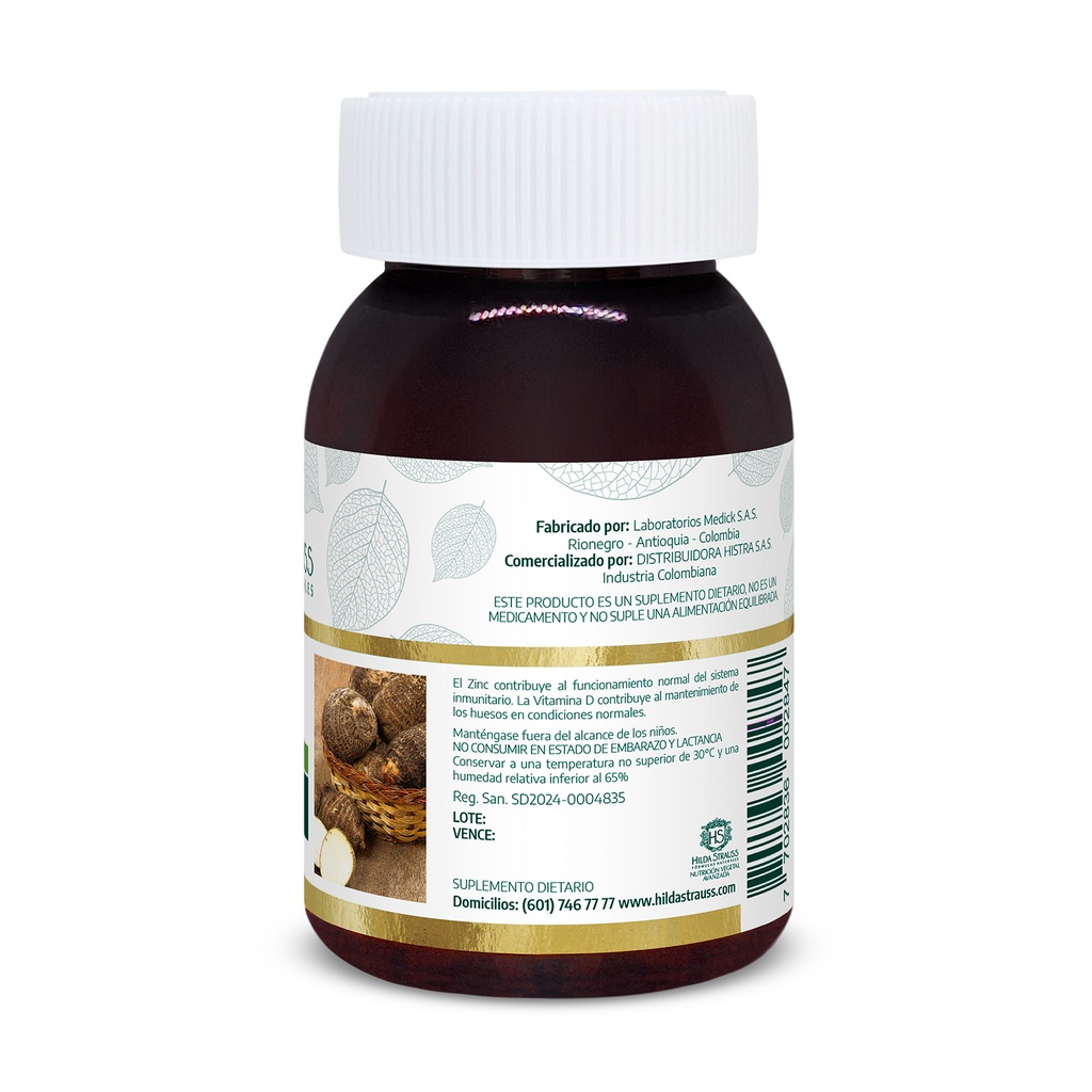 ÑAME + ZINC + VIT D3 (60 TABLETAS)