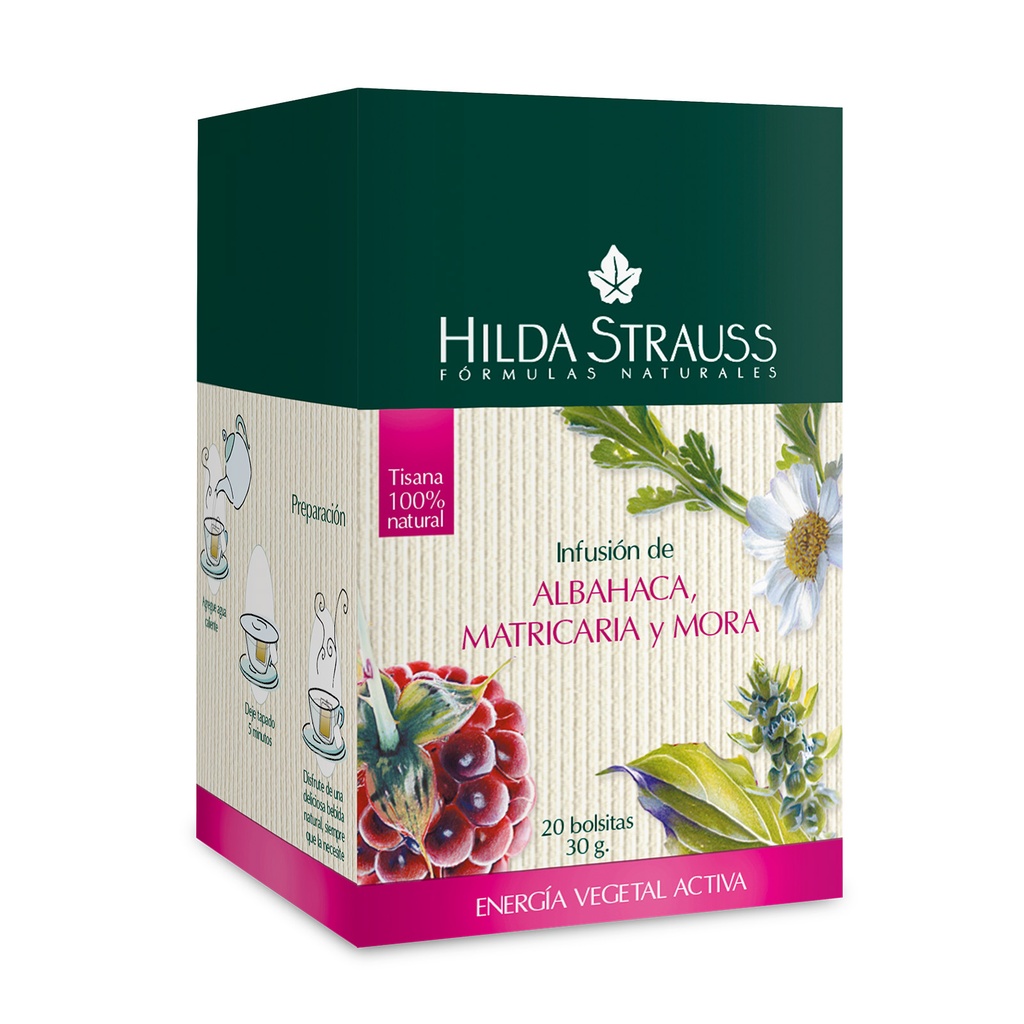 INFUSION DE ALBAHACA MATRICARIA Y MORA