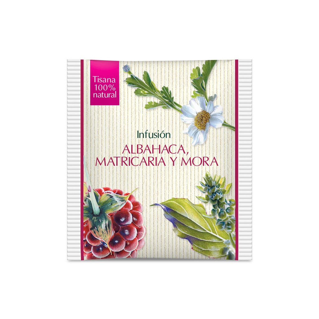 INFUSION DE ALBAHACA MATRICARIA Y MORA