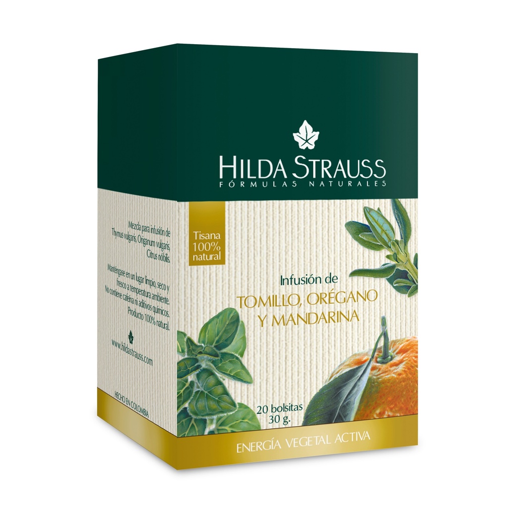 INFUSIÓN DE TOMILLO, ORÉGANO Y MANDARINA