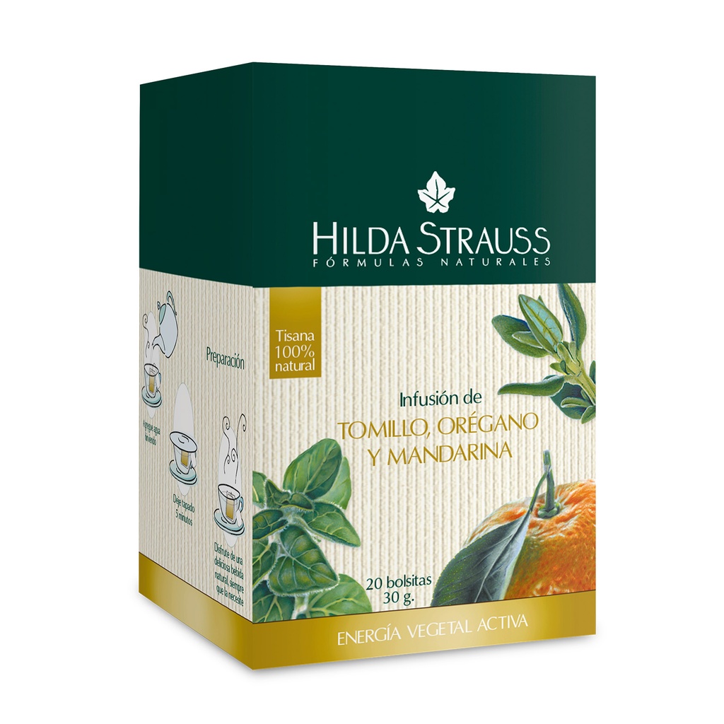 INFUSIÓN DE TOMILLO, ORÉGANO Y MANDARINA