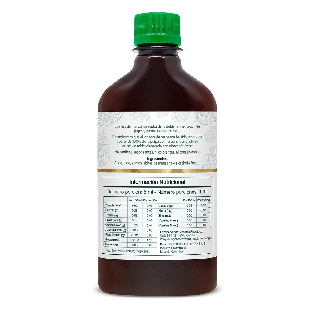 SIDRA DE MANZANA CON ALCACHOFA