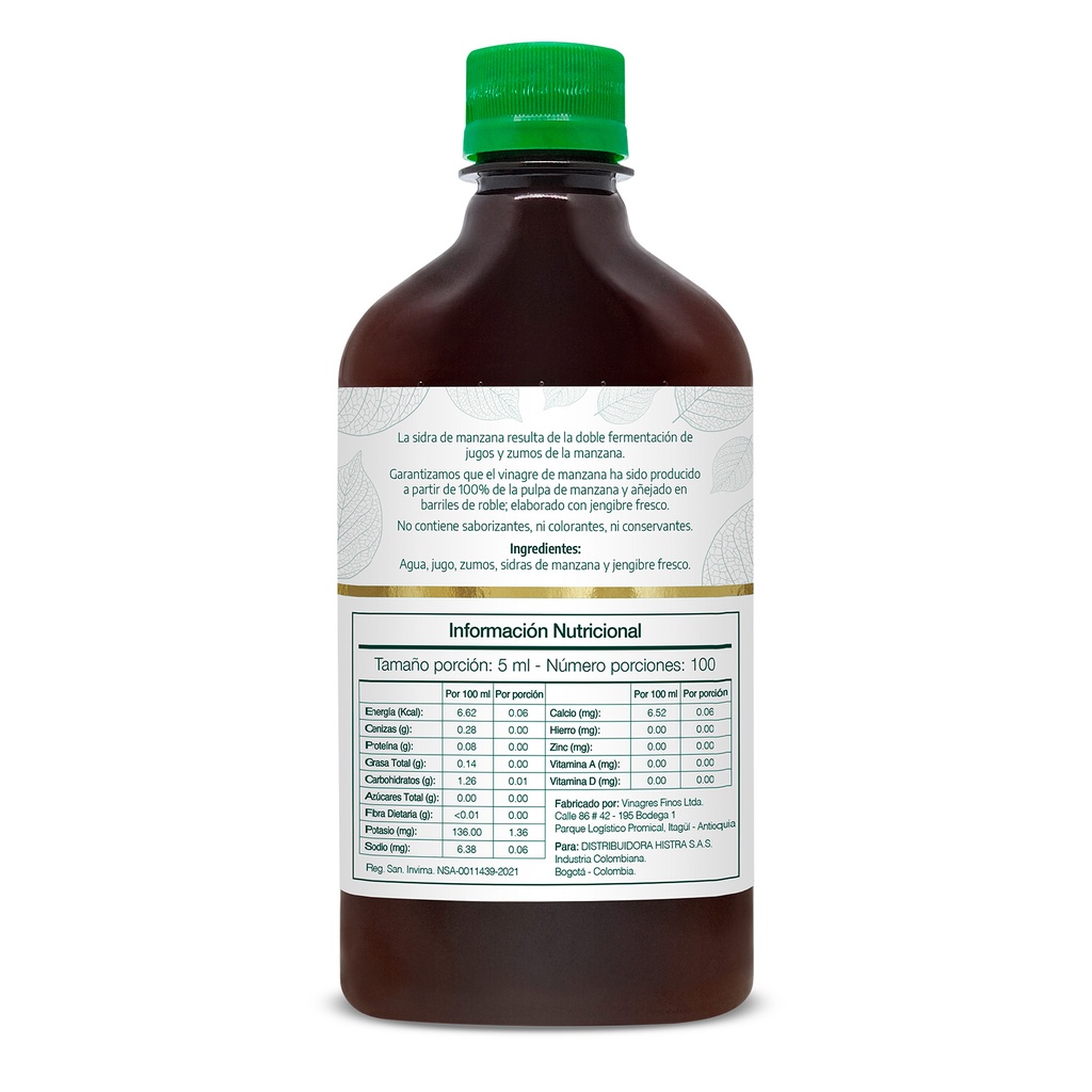 SIDRA DE MANZANA CON JENGIBRE